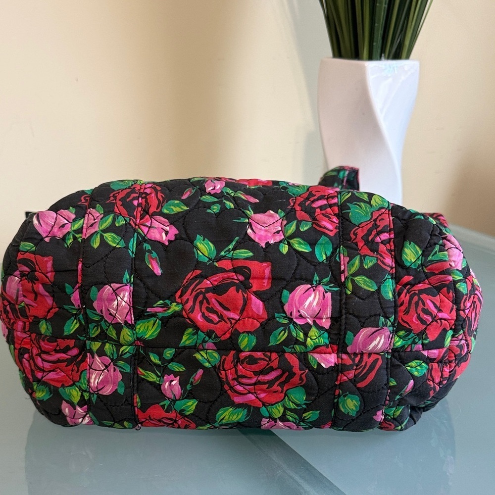 Betsey Johnson Luv Betsey Rose Print Tote Bag | Large Carryall Statement Bag - Picture 7 of 15